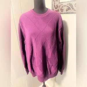 Alexander Julian Colours Sweater  Purple 100% Cotton Knitted Mens Adults Sz  XXL